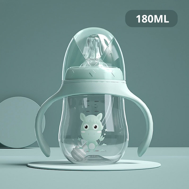 Baby bottles Drinking Cup Feeding Bottle Wide-Caliber Multifunctional Drinking Milk Drinking Water Dual-use Bottle BPA Free