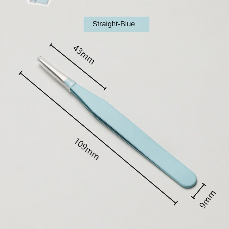 English Title Suggestion Adorable Macaron-Colored Tweezers for Handmade Notebooks, Goo Card Sticker Tools, Bent and Poi