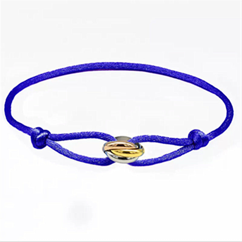 Stainless Steel Three-Color Classic Eternal Ring Bracelet  Simple High-Grade Classic Style