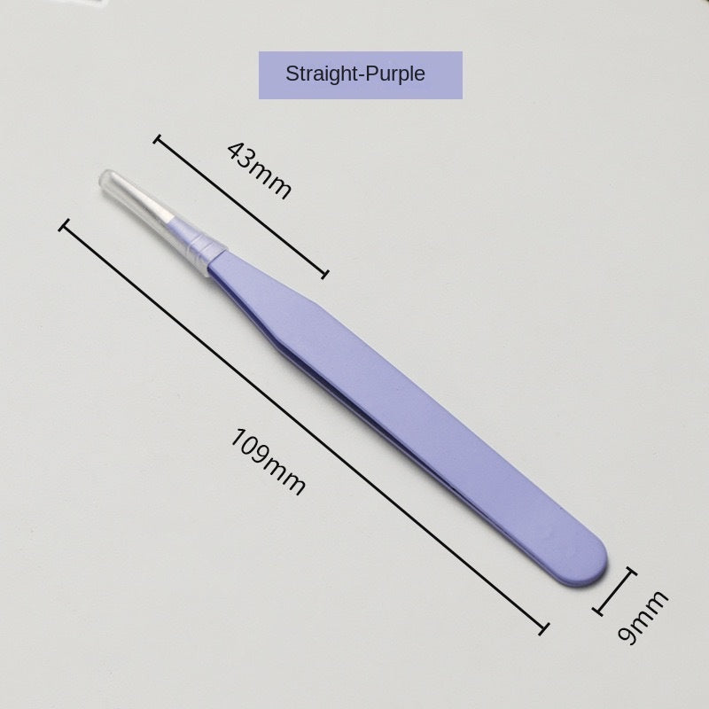 English Title Suggestion Adorable Macaron-Colored Tweezers for Handmade Notebooks, Goo Card Sticker Tools, Bent and Poi