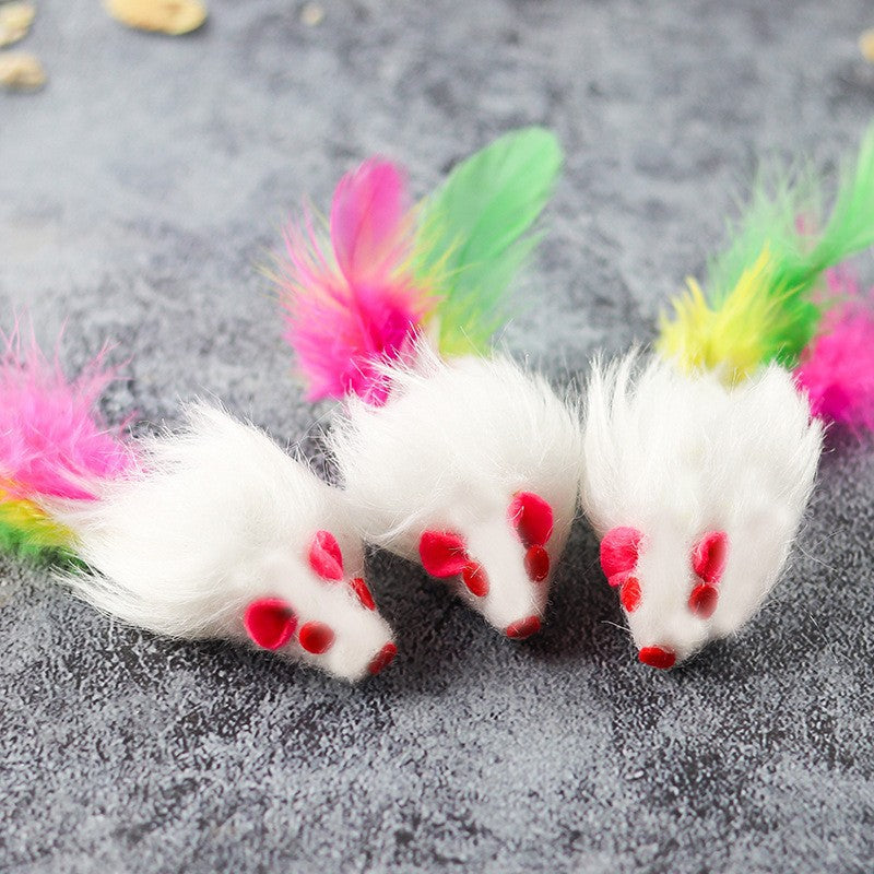 1PCS Feathered Sisal Ball Cat Toy for Self-Entertainment and Boredom Relief, Durable Cat Toy for Scratching and Biting