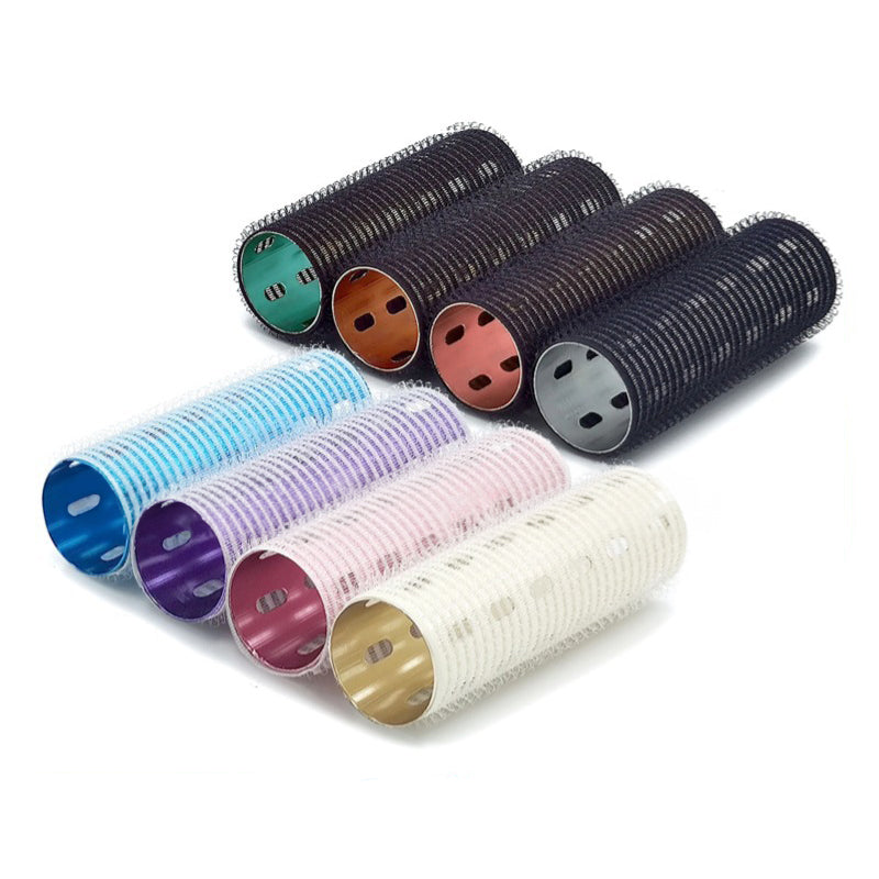 Thickened Colorful Aluminum Core Curling Barrels, 3x9cm Self-Adhesive Seamless USB Curling Rolls for Fluffy and Inward Curled Bangs