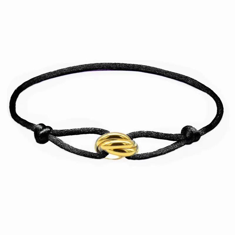 Stainless Steel Three-Color Classic Eternal Ring Bracelet  Simple High-Grade Classic Style