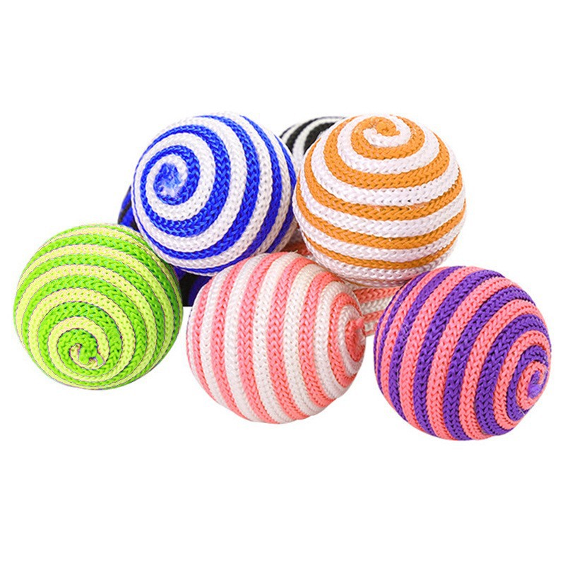 1PCS Feathered Sisal Ball Cat Toy for Self-Entertainment and Boredom Relief, Durable Cat Toy for Scratching and Biting