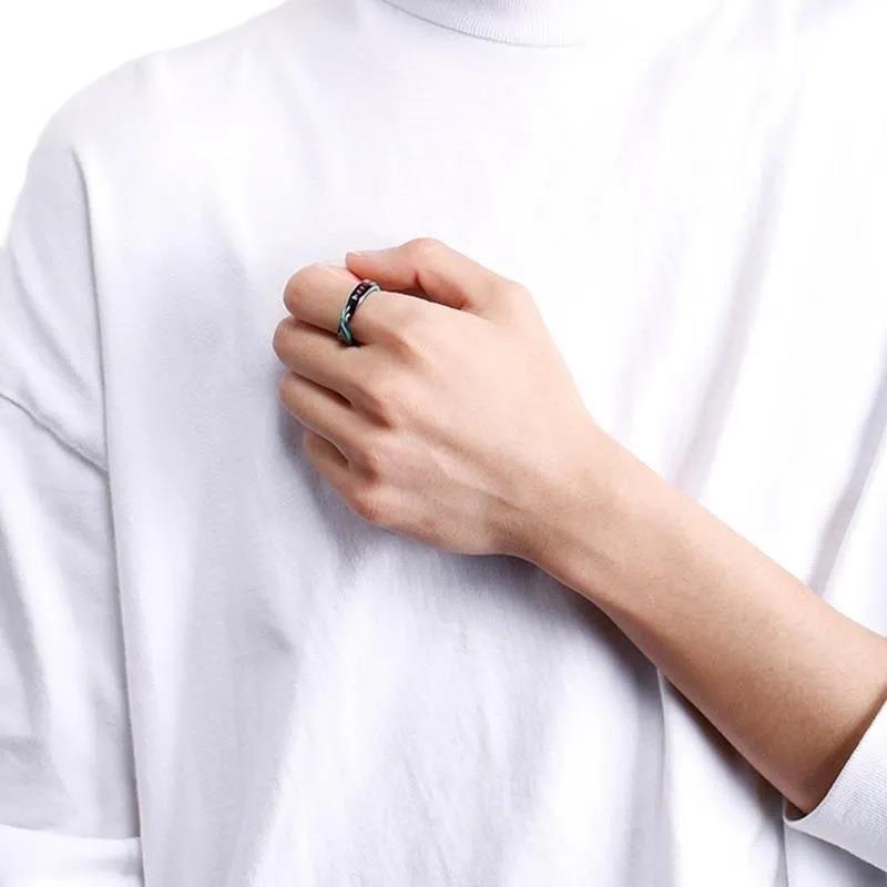 Ins New Style Ring Hatsune Miku Anime Mobius Single Loop Finger Ring 925 Silver Jewelry