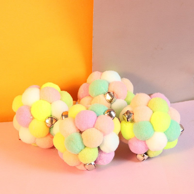 1PCS Feathered Sisal Ball Cat Toy for Self-Entertainment and Boredom Relief, Durable Cat Toy for Scratching and Biting