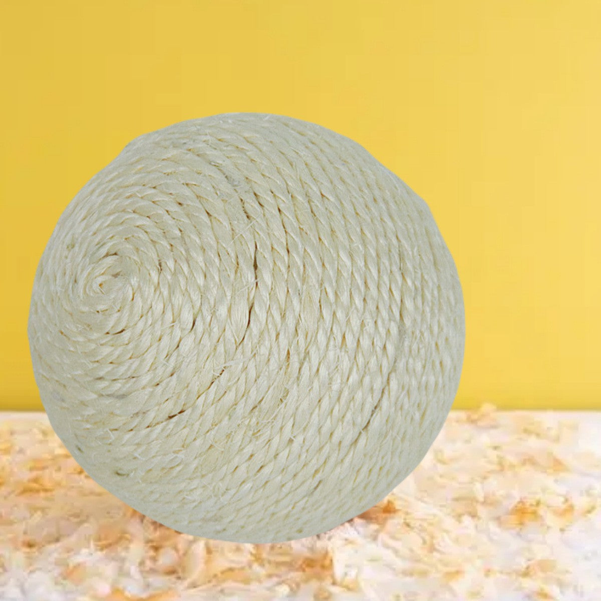 1PCS Feathered Sisal Ball Cat Toy for Self-Entertainment and Boredom Relief, Durable Cat Toy for Scratching and Biting